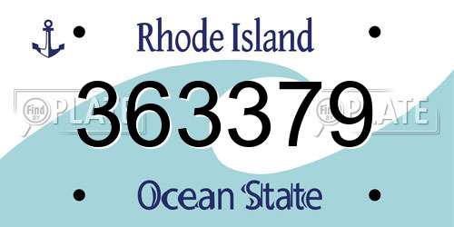 363379 Rhode Island License Plate