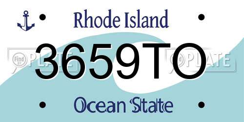 3659TO Rhode Island License Plate