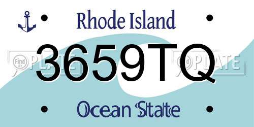 3659TQ Rhode Island License Plate