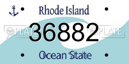 36882 Rhode Island License Plate