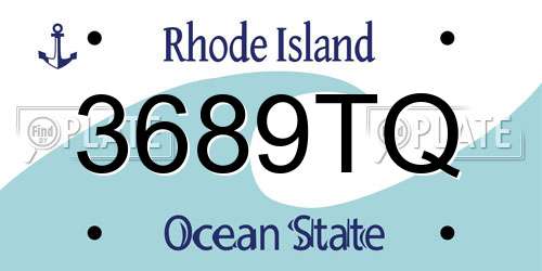 3689TQ Rhode Island License Plate
