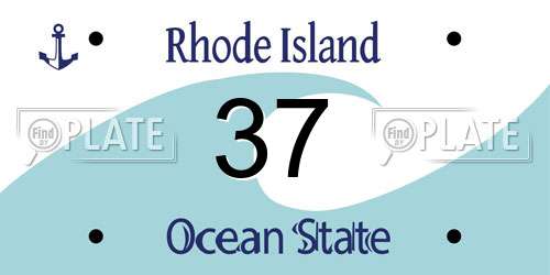 37 Rhode Island License Plate