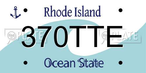 370TTE Rhode Island License Plate