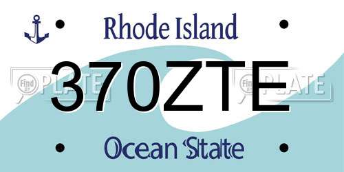 370ZTE Rhode Island License Plate