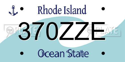 370ZZE Rhode Island License Plate