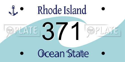 371 Rhode Island License Plate