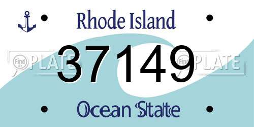 37149 Rhode Island License Plate