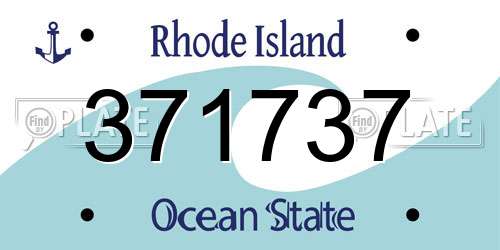 371737 Rhode Island License Plate