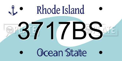 3717BS Rhode Island License Plate