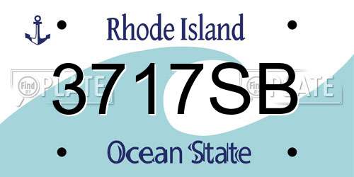 3717SB Rhode Island License Plate
