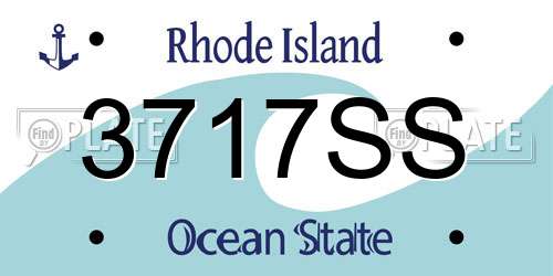 3717SS Rhode Island License Plate