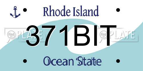 371BIT Rhode Island License Plate