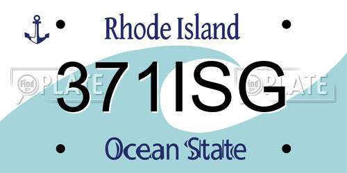 371ISG Rhode Island License Plate