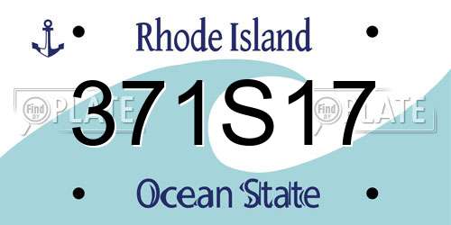 371S17 Rhode Island License Plate