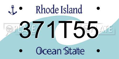 371T55 Rhode Island License Plate