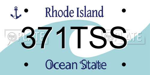 371TSS Rhode Island License Plate