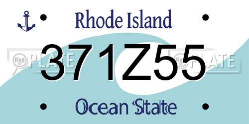 371Z55 Rhode Island License Plate