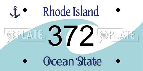 372 Rhode Island License Plate