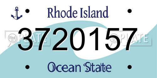 3720157 Rhode Island License Plate