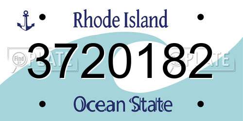 3720182 Rhode Island License Plate