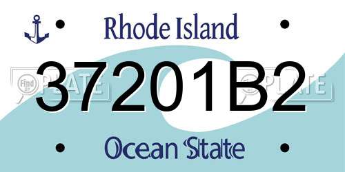 37201B2 Rhode Island License Plate