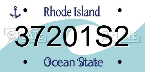 37201S2 Rhode Island License Plate