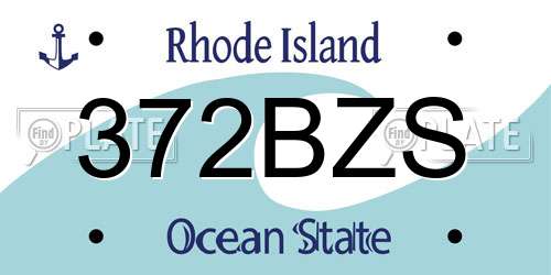 372BZS Rhode Island License Plate