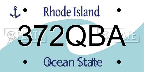 372QBA Rhode Island License Plate