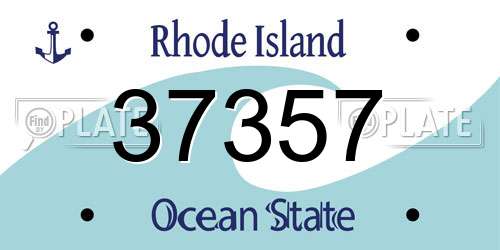 37357 Rhode Island License Plate