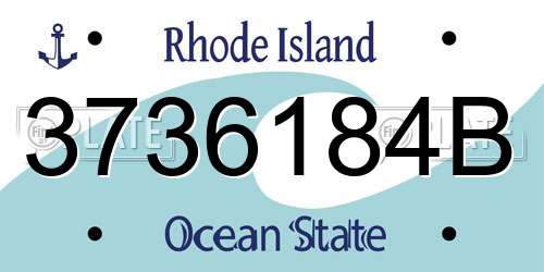 3736184B Rhode Island License Plate