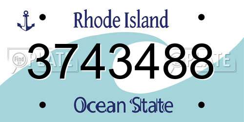 3743488 Rhode Island License Plate