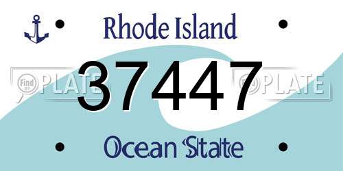 37447 Rhode Island License Plate