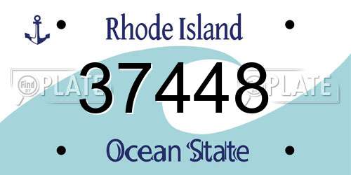 37448 Rhode Island License Plate