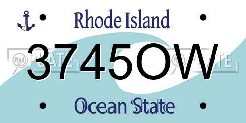 3745OW Rhode Island License Plate