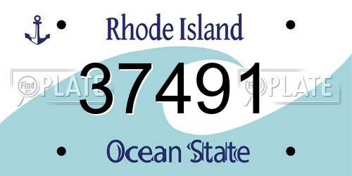 37491 Rhode Island License Plate