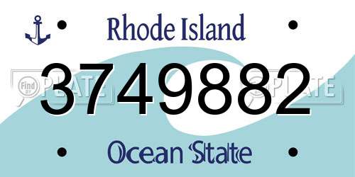 3749882 Rhode Island License Plate