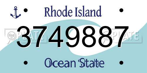 3749887 Rhode Island License Plate