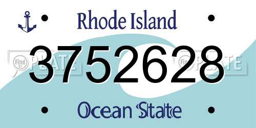 3752628 Rhode Island License Plate
