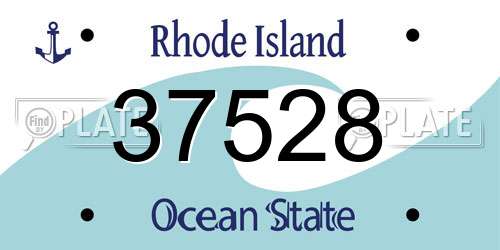 37528 Rhode Island License Plate