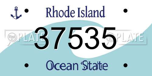37535 Rhode Island License Plate