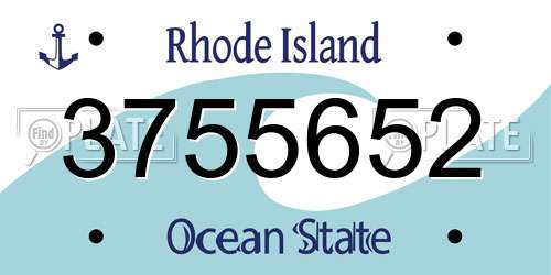3755652 Rhode Island License Plate
