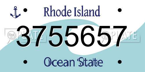 3755657 Rhode Island License Plate