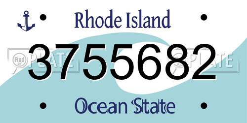 3755682 Rhode Island License Plate