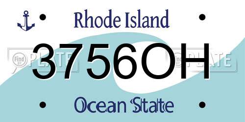 3756OH Rhode Island License Plate