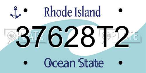 37628T2 Rhode Island License Plate