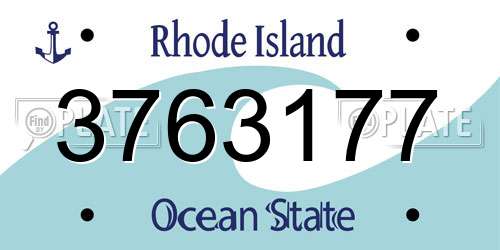 3763177 Rhode Island License Plate