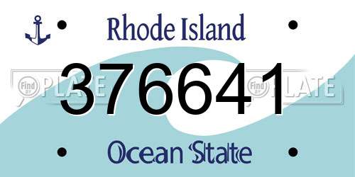 376641 Rhode Island License Plate