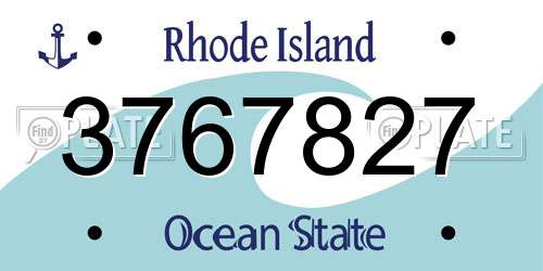 3767827 Rhode Island License Plate