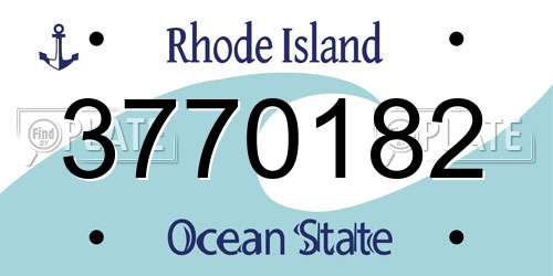 3770182 Rhode Island License Plate
