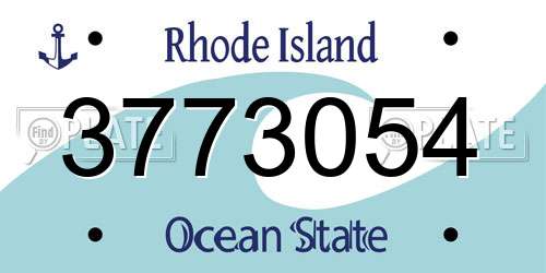 3773054 Rhode Island License Plate